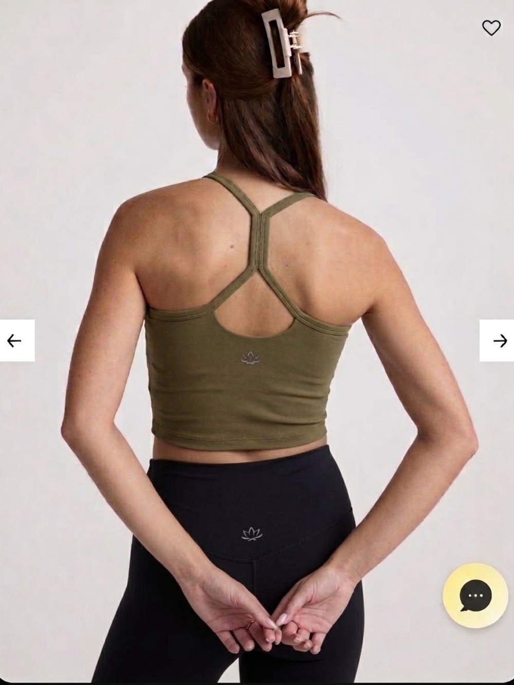 Beyond Yoga | Cropped Tank | Olive/army | M
